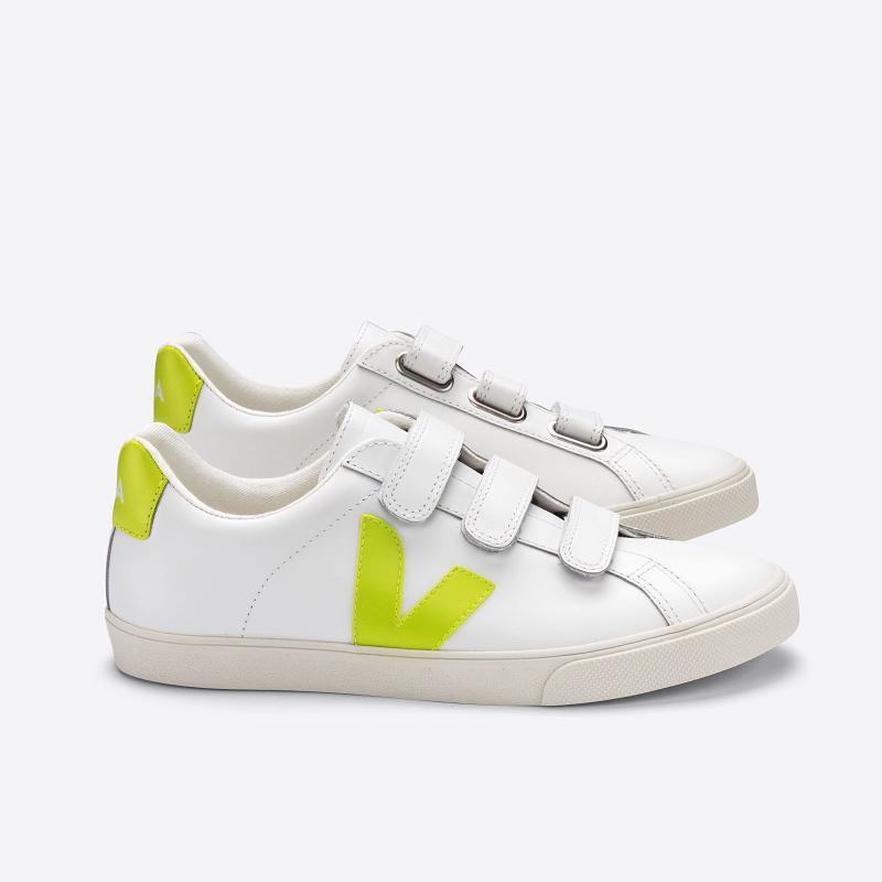 Zapatillas Veja Hombre España - Esplar Tenis Blancas Cuero ES1003884